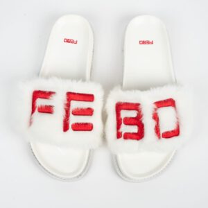 De FEBO Furry Slipper Speciaal wit